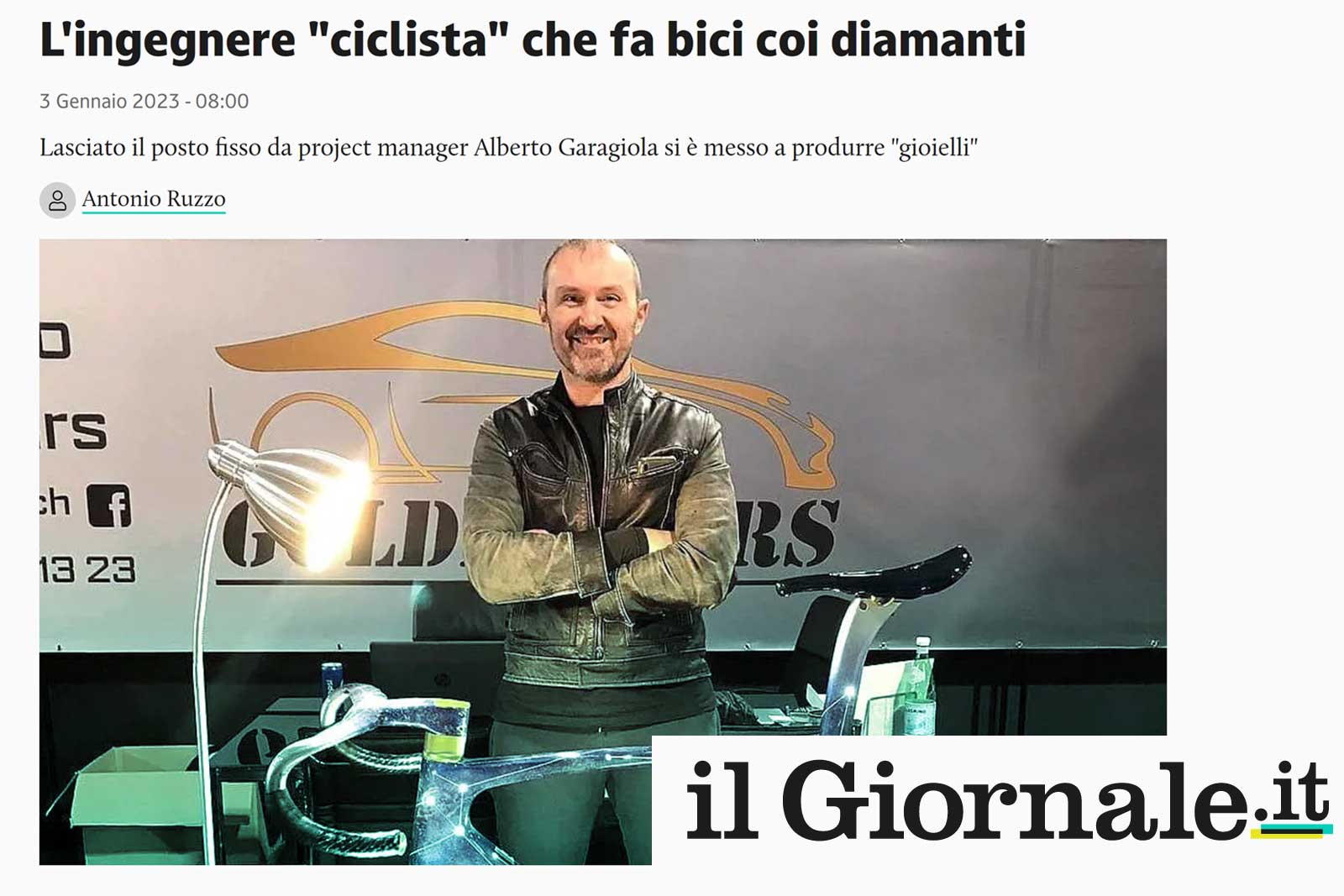 L’ingegnere ciclista che fa bici coi diamanti