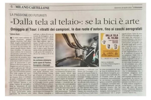 Dalla tela al telaio: se la bici è arte (Il Giornale – 28/04/2024)